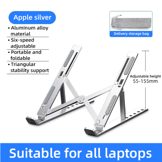Portable aluminum laptop stand