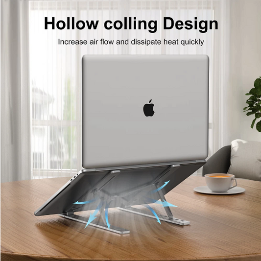 Portable aluminum laptop stand